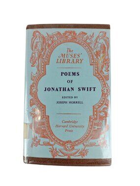Poems Of Jonathan Swift Joseph Horrell Muses Library 1st Edition 1958 Hardcover